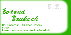 botond mauksch business card